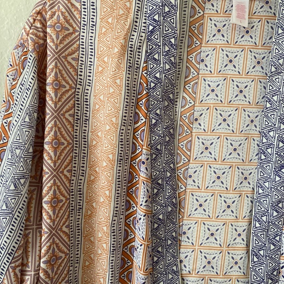 Oscar de la Renta Pink Label Vintage Geometric Robe SZ L. - Picture 4 of 7